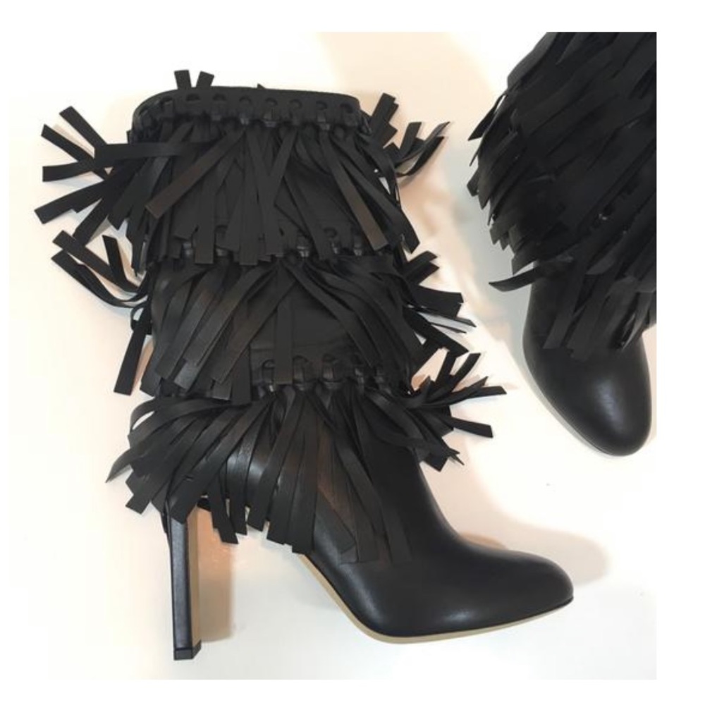 JIMMY CHOO*Black Fringe Boots EU 35.5 $2380 - Picture 8 of 8